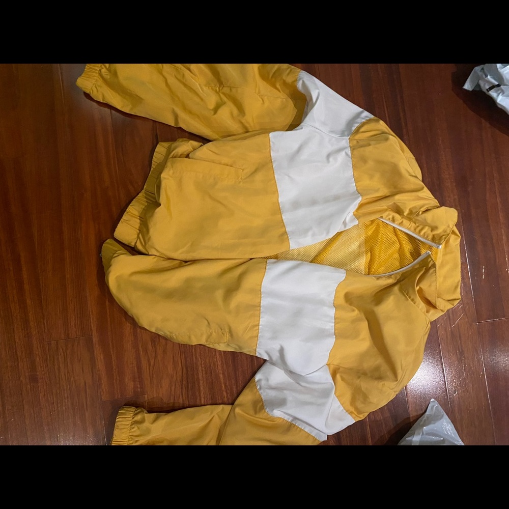Yellow bomber jacket